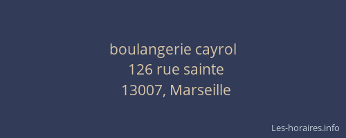 boulangerie cayrol
