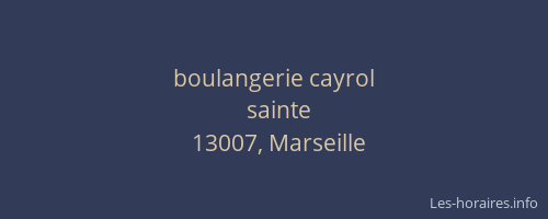 boulangerie cayrol