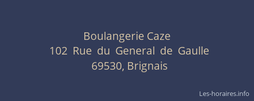 Boulangerie Caze