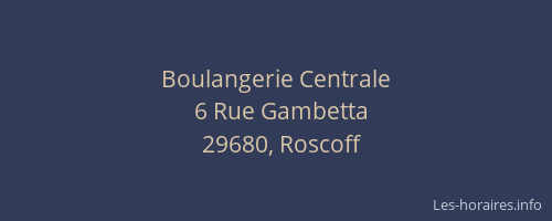 Boulangerie Centrale