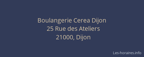 Boulangerie Cerea Dijon