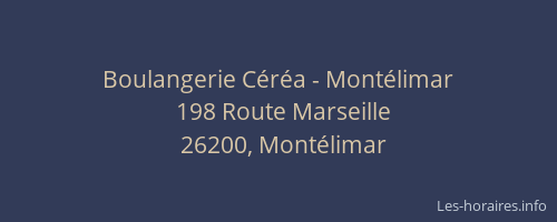 Boulangerie Céréa - Montélimar