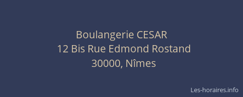 Boulangerie CESAR