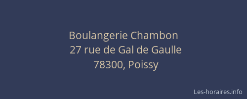 Boulangerie Chambon