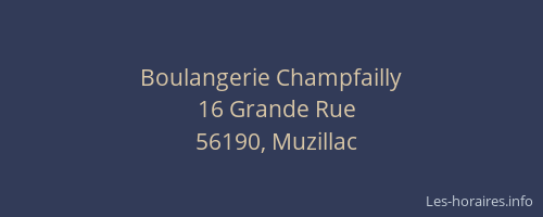 Boulangerie Champfailly
