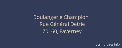 Boulangerie Champion
