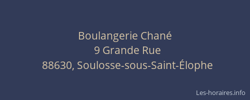 Boulangerie Chan&eacute;
