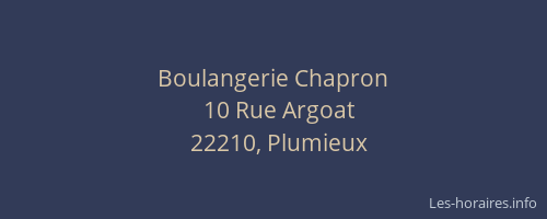 Boulangerie Chapron