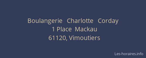 Boulangerie   Charlotte   Corday