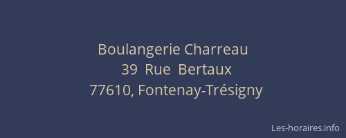 Boulangerie Charreau
