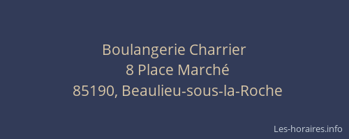Boulangerie Charrier