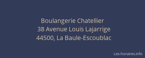 Boulangerie Chatellier