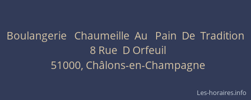 Boulangerie   Chaumeille  Au   Pain  De  Tradition