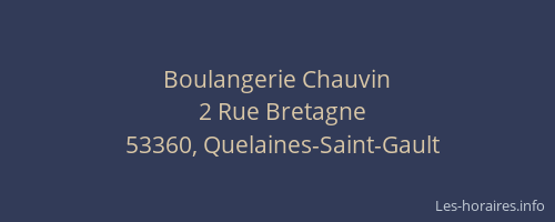 Boulangerie Chauvin