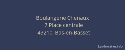 Boulangerie Chenaux