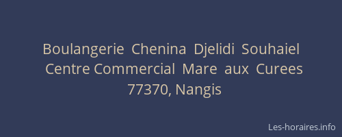 Boulangerie  Chenina  Djelidi  Souhaiel