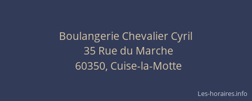 Boulangerie Chevalier Cyril