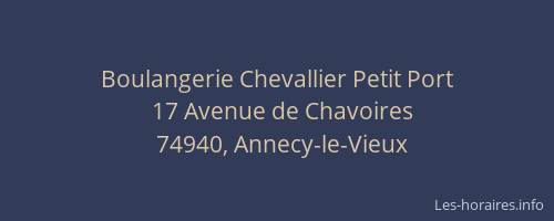 Boulangerie Chevallier Petit Port