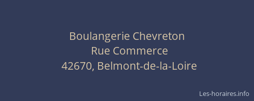 Boulangerie Chevreton