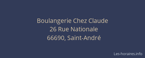 Boulangerie Chez Claude