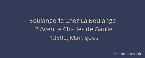 Boulangerie Chez La Boulange