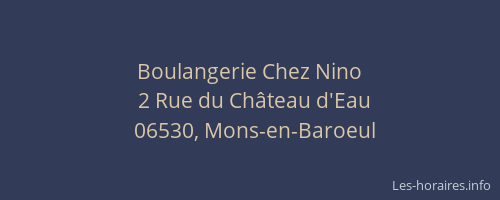 Boulangerie Chez Nino