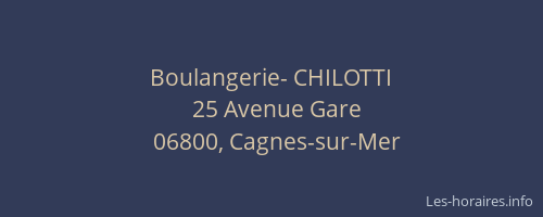 Boulangerie- CHILOTTI