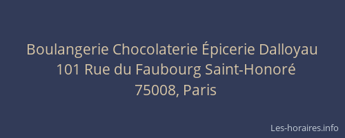 Boulangerie Chocolaterie Épicerie Dalloyau