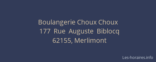 Boulangerie Choux Choux