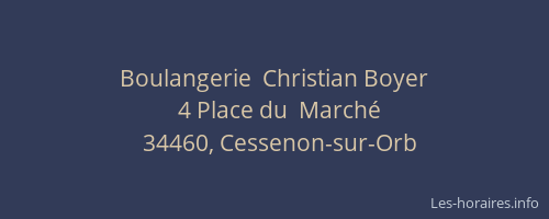 Boulangerie  Christian Boyer