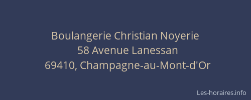 Boulangerie Christian Noyerie