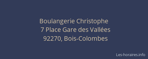 Boulangerie Christophe
