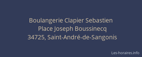 Boulangerie Clapier Sebastien