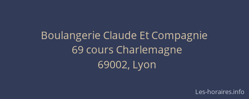 Boulangerie Claude Et Compagnie