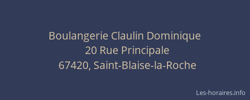 Boulangerie Claulin Dominique