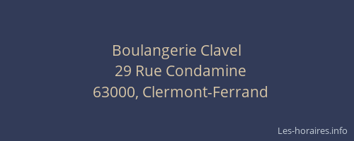 Boulangerie Clavel