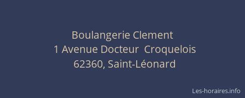 Boulangerie Clement