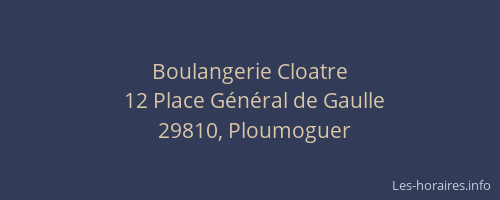 Boulangerie Cloatre