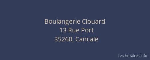 Boulangerie Clouard