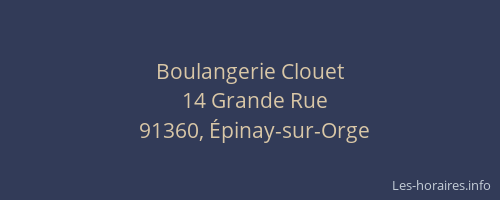 Boulangerie Clouet