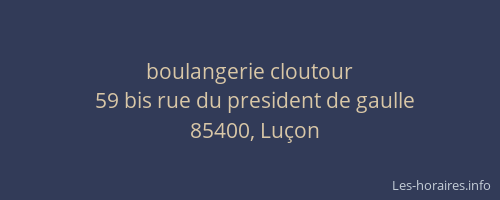 boulangerie cloutour