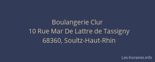 Boulangerie Clur