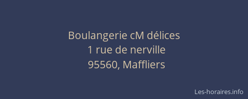 Boulangerie cM délices