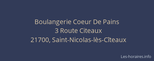 Boulangerie Coeur De Pains