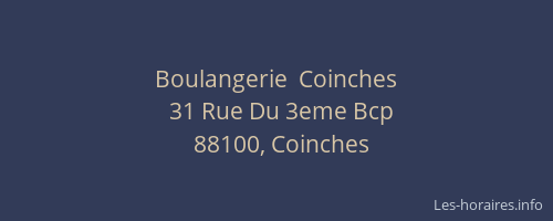 Boulangerie  Coinches