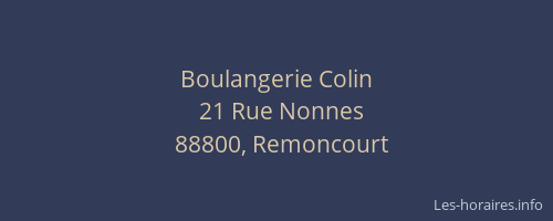 Boulangerie Colin
