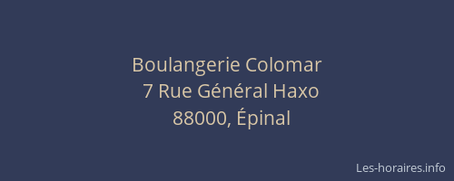 Boulangerie Colomar