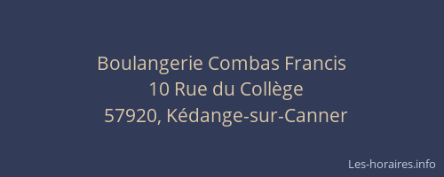 Boulangerie Combas Francis