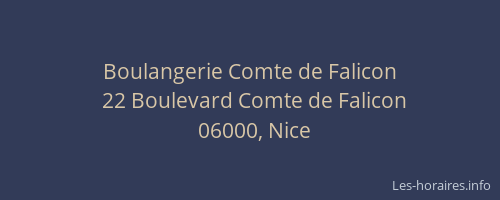 Boulangerie Comte de Falicon