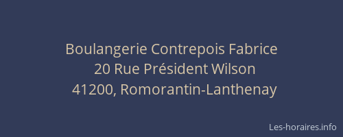 Boulangerie Contrepois Fabrice